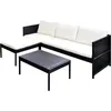 Image de vidaXL Ensemble de canapés de jardin 9 pièces noir poly rotin