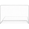 Image de vidaXL But de football avec filet 182×61×122 cm Acier blanc