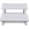 Image de vidaXL Escalier pour spa Blanc