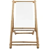 Image de vidaXL Chaise longue bambou et toile