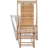 Image de vidaXL Chaise longue avec repose-pieds en bambou