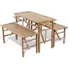 Image de Table Avec 2 Bancs 100 Cm Bambou