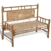 Image de Vidaxl   Banc De Jardin En Bambou 120 Cm   Résistant Aux Intempéries   Confortable Avec Dossier   Dimensions 120 X 55 X 90 Cm