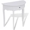 Image de Table Console Avec Tiroir Demi-ronde Blanc