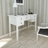 Image de vidaXL Bureau blanc avec 5 tiroirs