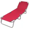 Image de Vidaxl - Chaise Longue Pliable Acier Enduit De Poudre Rouge