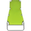 Image de vidaXL Chaise longue pliante Acier revêtu par poudre Vert pomme