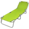 Image de Vidaxl - Chaise Longue Pliable Acier Enduit De Poudre Vert Pomme