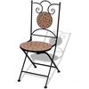 Image de vidaXL Chaises de bistrot 2 pcs. Pliable Céramique Terracota