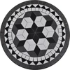 Image de vidaXL Table de bistrot noir et blanc 60 cm Mosaïque
