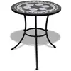 Image de Vidaxl - Table De Bistro Noir Et Blanc 60 Cm Mosaïque
