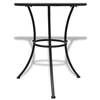 Image de vidaXL Table de bistrot rouge terracotta et blanc 60 cm Mosaïque