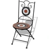 Image de vidaXL Chaises de bistrot pliantes 2 pcs. Céramique Terracota et Blanc