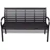 Image de vidaXL Banc de jardin 125 cm acier et WPC noir