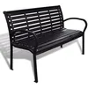 Image de Banc De Jardin 125 Cm Acier Et Wpc Noir Vidaxl