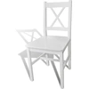 Image de vidaXL Chaises de salle à manger 6 pcs. Blanc pin