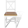 Image de vidaXL Chaises de salle à manger 6 pcs. Blanc pin