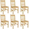Image de Vidaxl - Chaises À Manger Lot De 6 Pinède