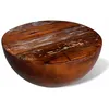 Image de vidaXL Table basse en forme de coque avec fond en acier Vieux bois massif