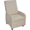 Image de Fauteuil Pliable Crème Similicuir Vidaxl