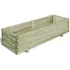Image de Vidaxl   Lit Surélevé En Bois De Pin 120 X 40 X 30 Cm   Résistant À La Pourriture   Pour Balcon, Terrasse, Patio   Assemblage Facile
