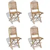 Image de Chaises Pliables D'Extérieur Bambou 4 Pcs Vidaxl