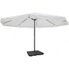 Image de vidaXL Parasol Aluminium Pied de parasol portable Blanc
