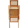 Image de vidaXL Chaise pliante Chaise longue avec repose-pieds en bois d'acacia