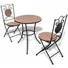 Image de Mobilier De Bistro 3 Pcs Carreaux Céramiques Terre Cuite