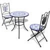 Image de Vidaxl - Mobilier De Bistro 3 Pcs Carreaux Céramiques Bleu Et Blanc