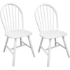 Image de vidaXL Chaises de salle à manger 2 pcs. Blanc Bois massif Hévéa