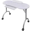 Image de Table À Manucure Pliable Avec Roulettes Blanc