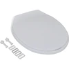 Image de vidaXL Siège de toilette avec abaissement automatique blanc ovale