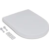 Image de vidaXL Siège de toilette avec abaissement automatique Blanc Carré