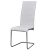 Image de vidaXL Chaise cantilever 2 pcs. Blanc Similicuir