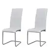 Image de Vidaxl - Chaises À Manger Cantilever Lot De 2 Blanc Similicuir