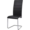Image de vidaXL Chaise cantilever 4 pièces noir similicuir