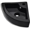 Image de vidaXL Lavabo avec trop-plein 45 x 32 x 12,5 cm noir