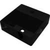 Image de vidaXL lavabo en céramique avec trou pour robinet noir carré
