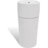 Image de vidaXL Lavabo sur pied avec robinet/trous de trop-plein céramique blanc rond