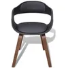 Image de vidaXL Chaise de salle à manger 2 pcs. noir bois courbé et similicuir