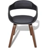 Image de vidaXL Chaises de salle à manger 4 pcs. noir bois courbé et similicuir