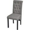 Image de vidaXL Chaise de salle à manger 2 pcs. Tissu gris clair