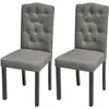 Image de Vidaxl - Chaises À Manger Lot De 2 Gris Tissu