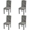Image de Vidaxl - Chaises À Manger Lot De 4 Gris Tissu
