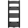 Image de vidaXL Radiateur sèche-serviettes eau chaude courbé noir 500x1160 mm