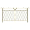 Image de vidaXL Clôture de jardin en treillis avec partie supérieure de pergola en bois