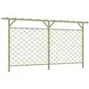 Image de Clôture À Lattes De Jardin Avec Pergola Bois Vidaxl