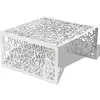 Image de vidaXL Table basse argentée perforée géométrique aluminium