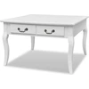 Image de vidaXL Table basse avec 4 tiroirs blanc